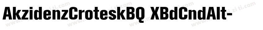 AkzidenzCroteskBQ XBdCndAlt字体转换